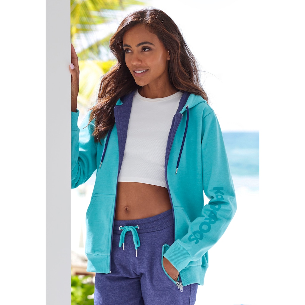 KangaROOS Sweatjacke, mit kontrastfarbenen Details, Loungewear