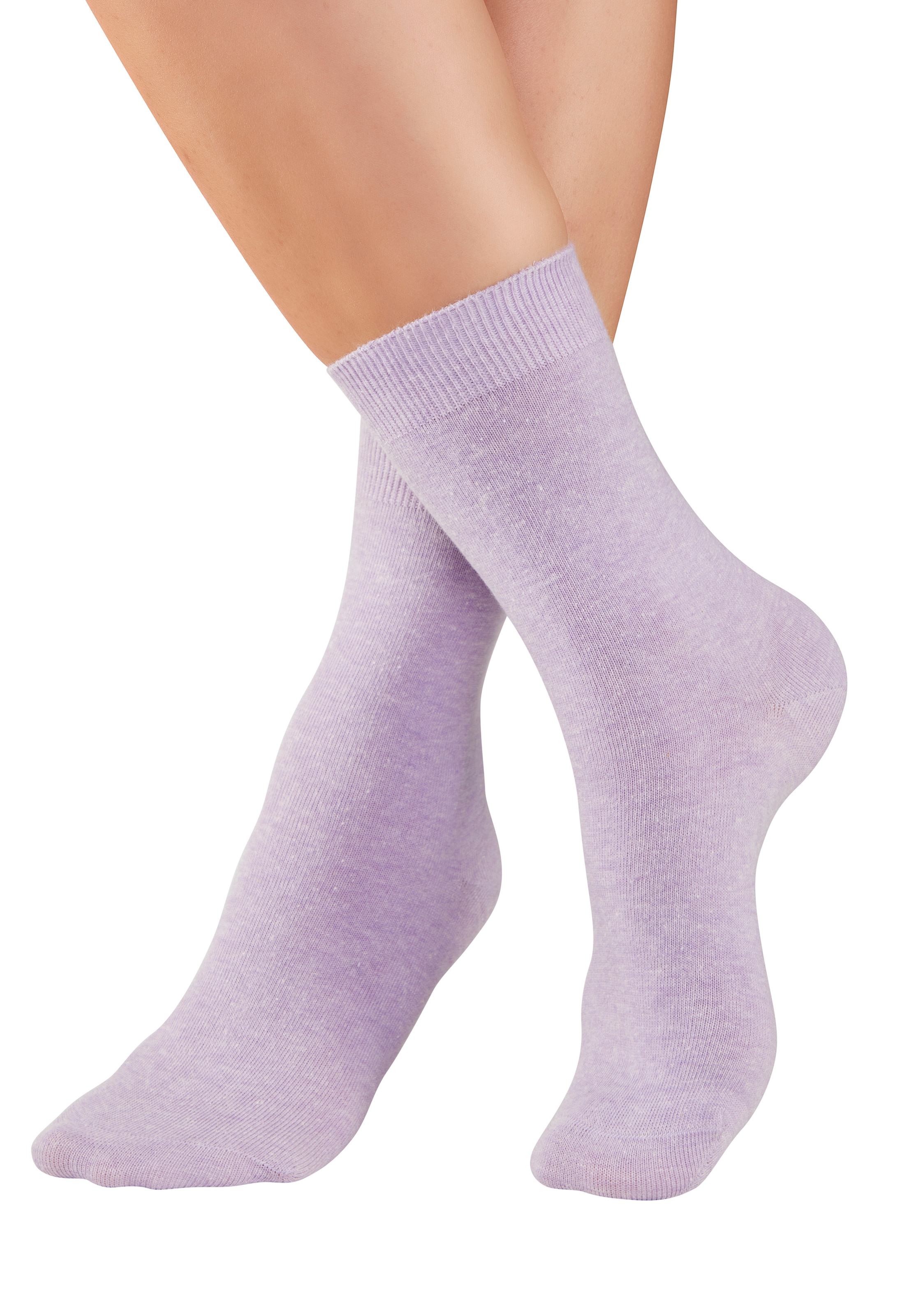 H.I.S Chaussettes basiques »Damensocken, frische melierte Farben; casual« Paquet, 20 Couple tlg. Chaussettes de tous les jours en gros paquet