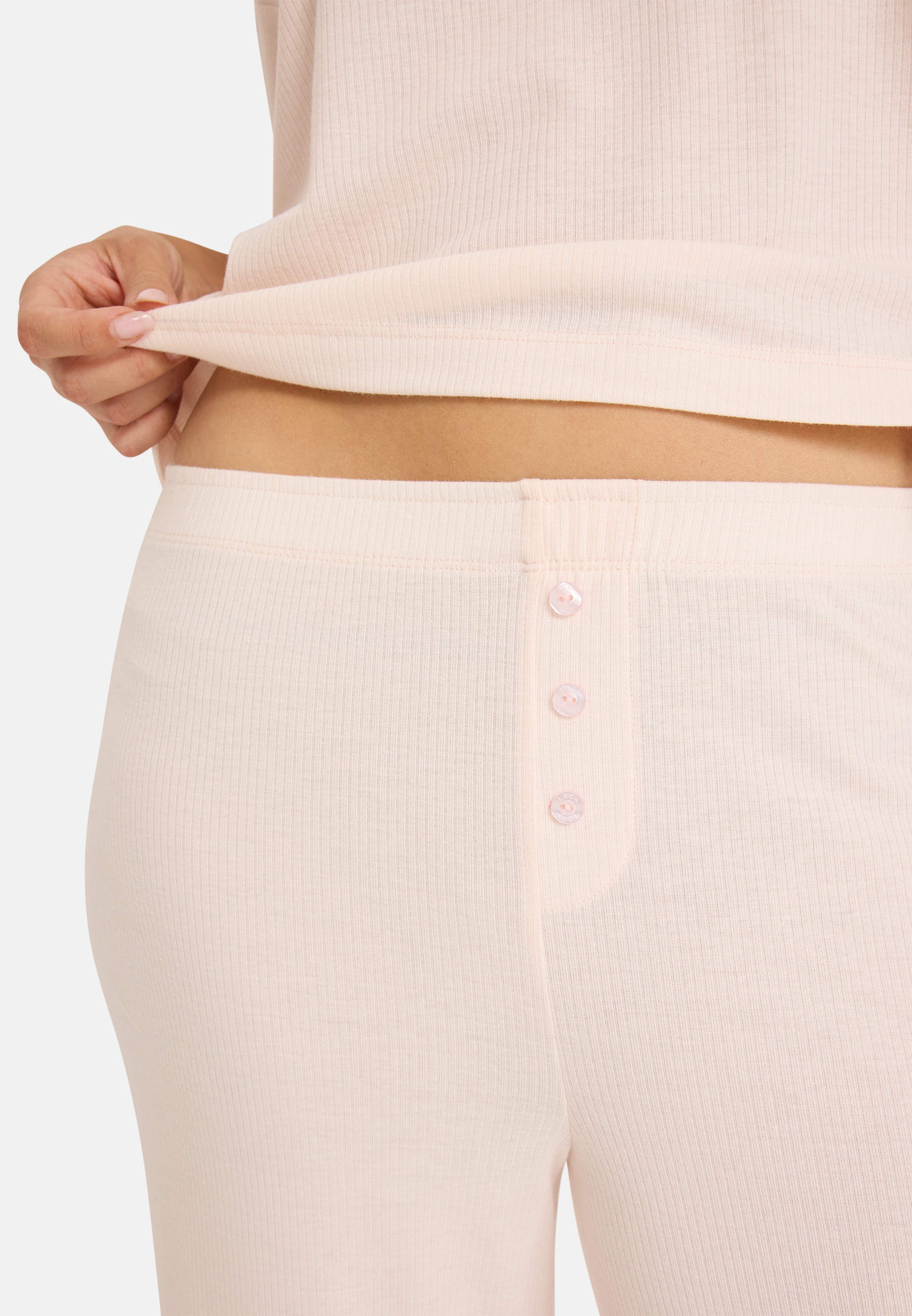 LSCN by LASCANA Pyjama Set, 2 mit kleiner Zierknopfleiste an der Hose