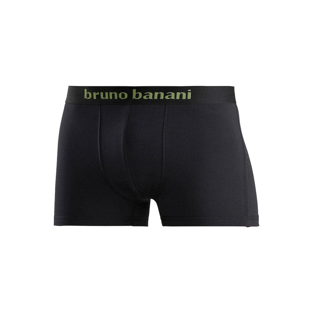 Bruno Banani Boxer »Boxershorts für Herren«, (Packung, 4 St.), mit farbigen Marken-Schriftzug am Bündchen