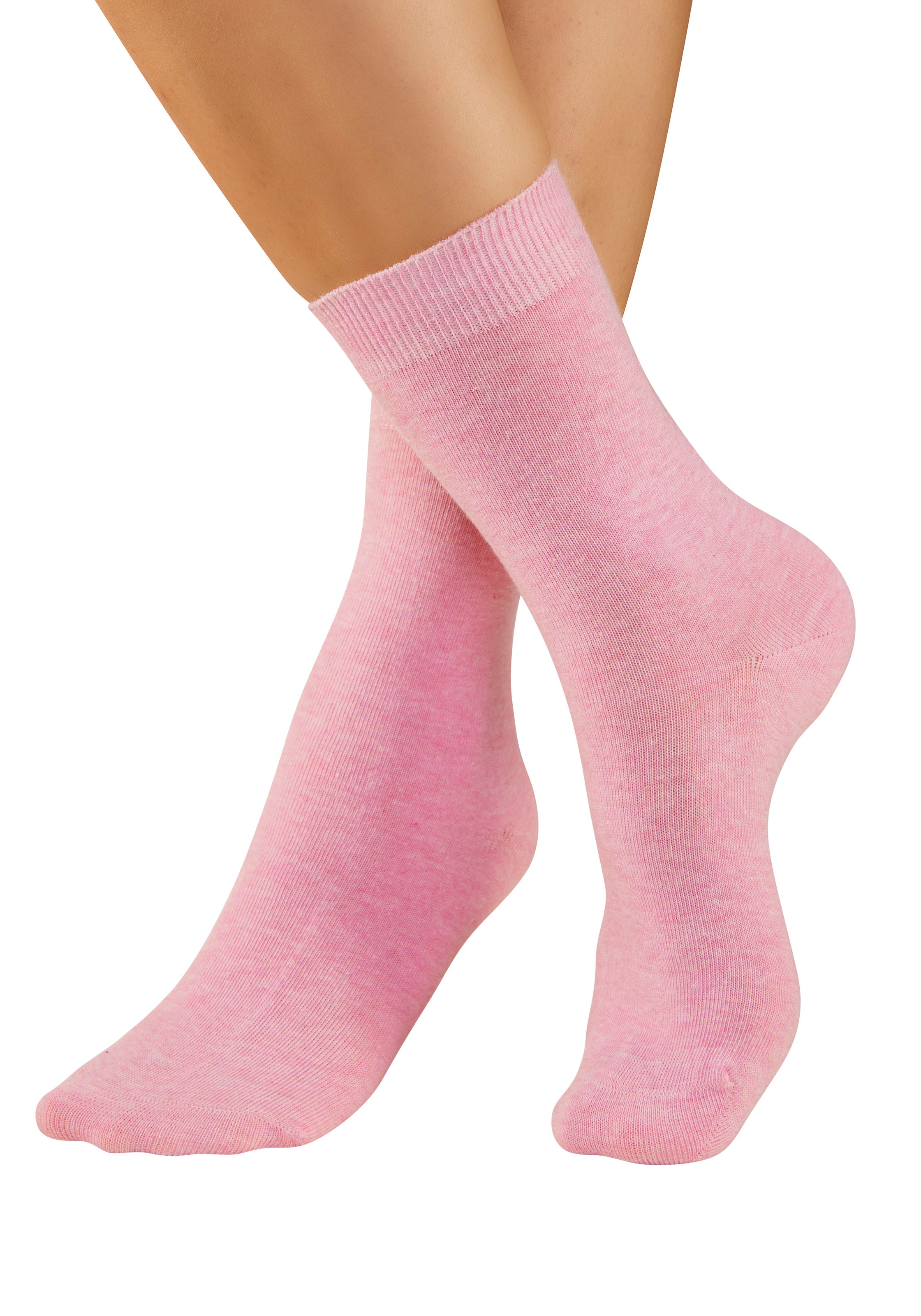 H.I.S Chaussettes basiques »Damensocken, frische melierte Farben; casual« Paquet, 20 Couple tlg. Chaussettes de tous les jours en gros paquet