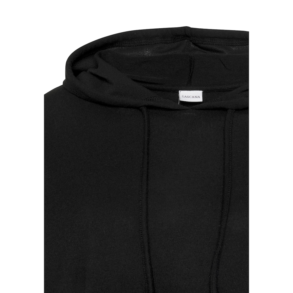LASCANA Kapuzenpullover, Loungepullover in lässiger Form, Loungewear