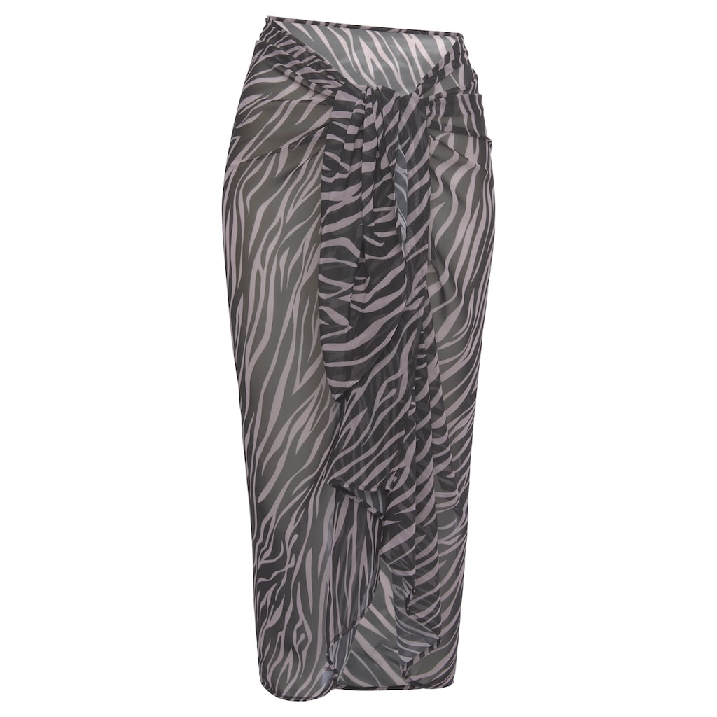 LASCANA Strandrock, mit Zebradruck