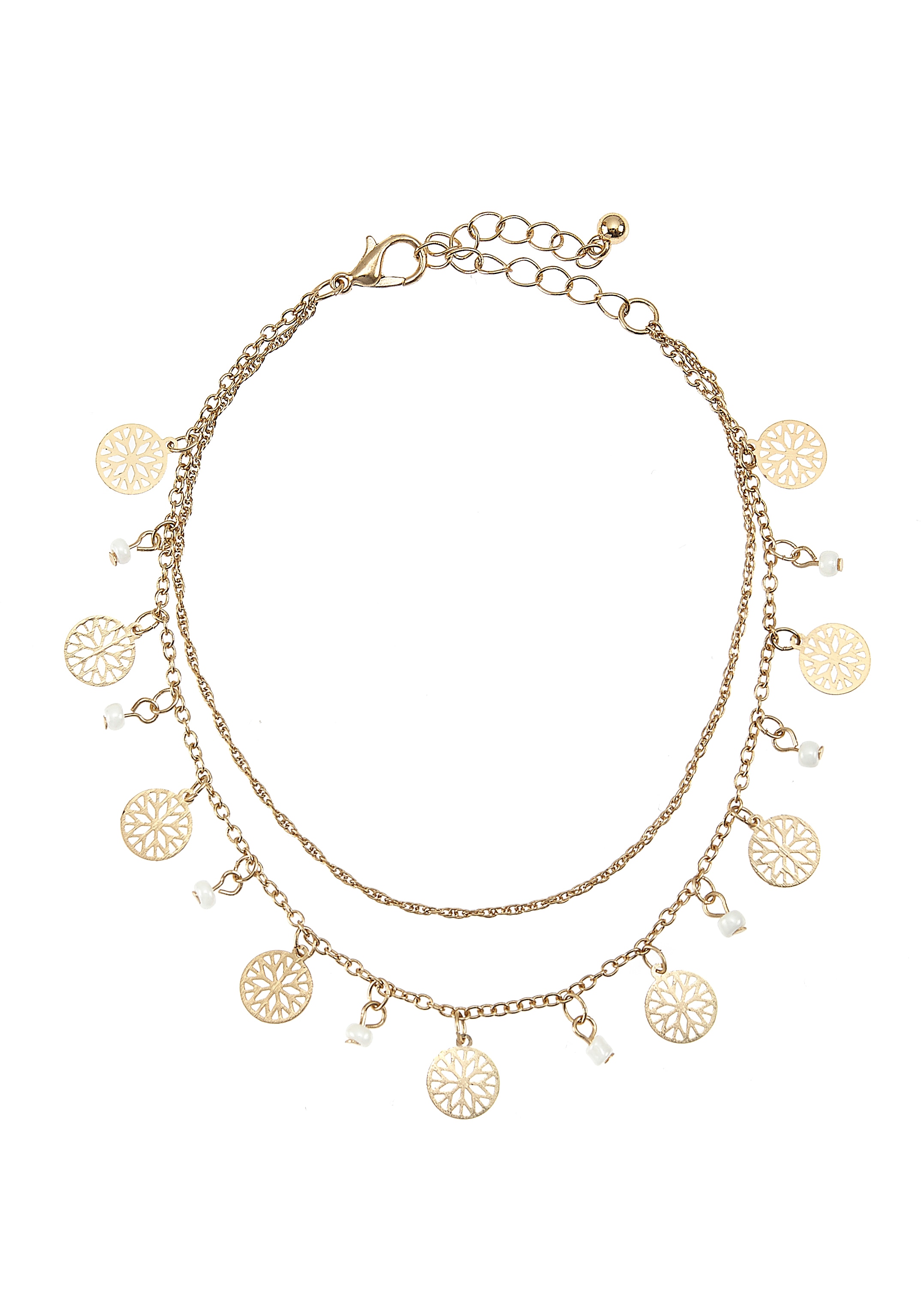 LASCANA Fusskette mit Anhänger Fusskettchen-Armband, Fusskettchen mit Anhänger, Fussschmuck