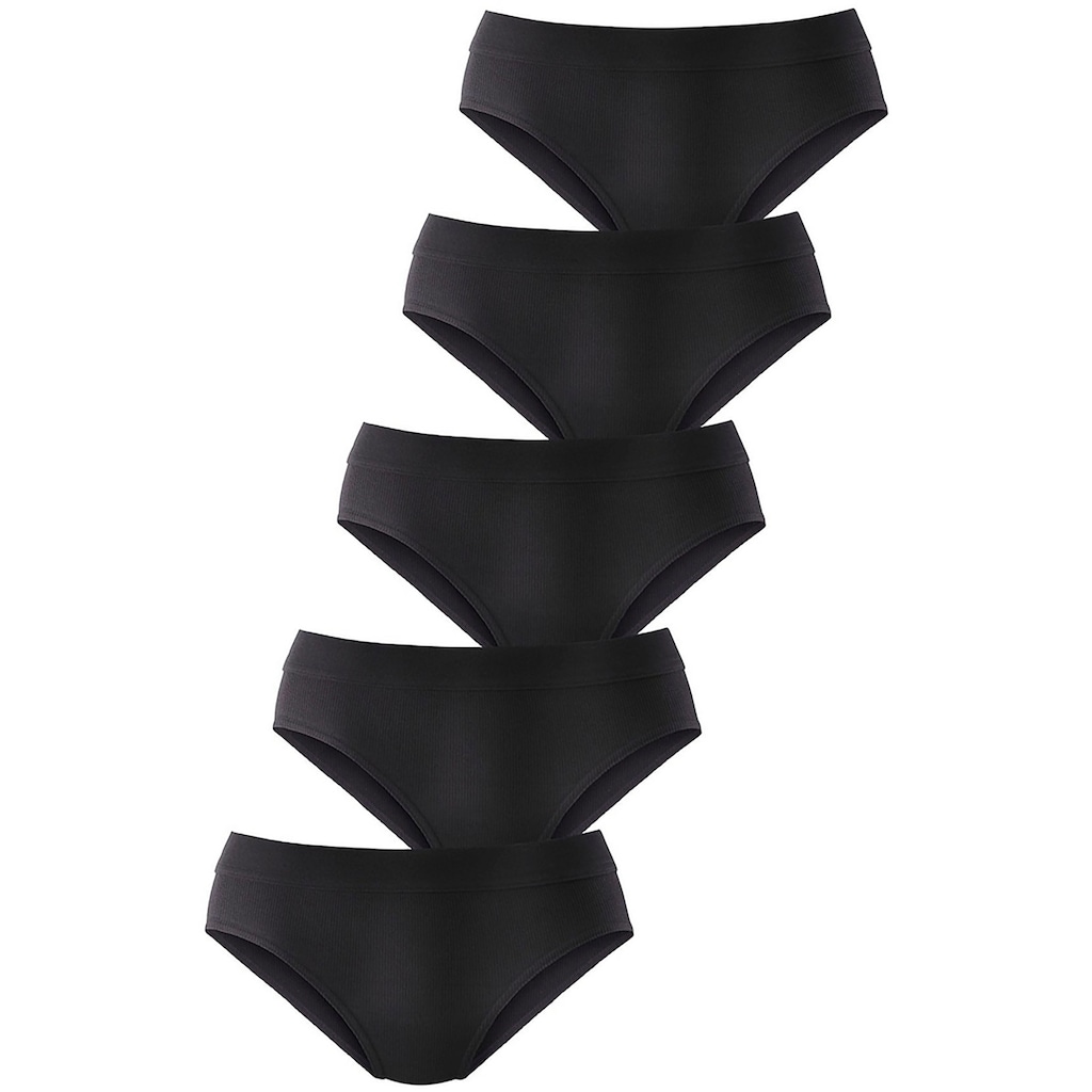 petite fleur Hüftslip, (5er-Pack), aus elastischer Baumwoll-Qualität