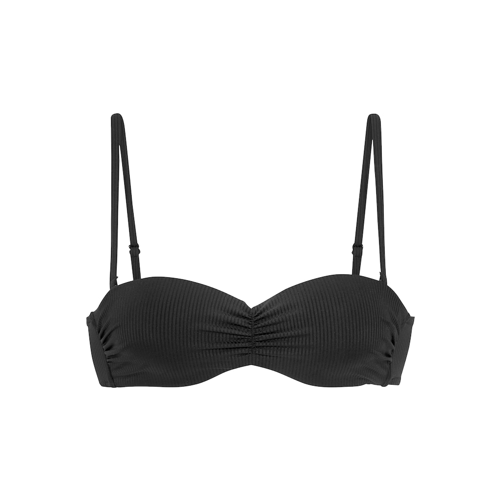 Venice Beach Bandeau-Bikini-Top »Lucky«, aus gerippter Strukturware