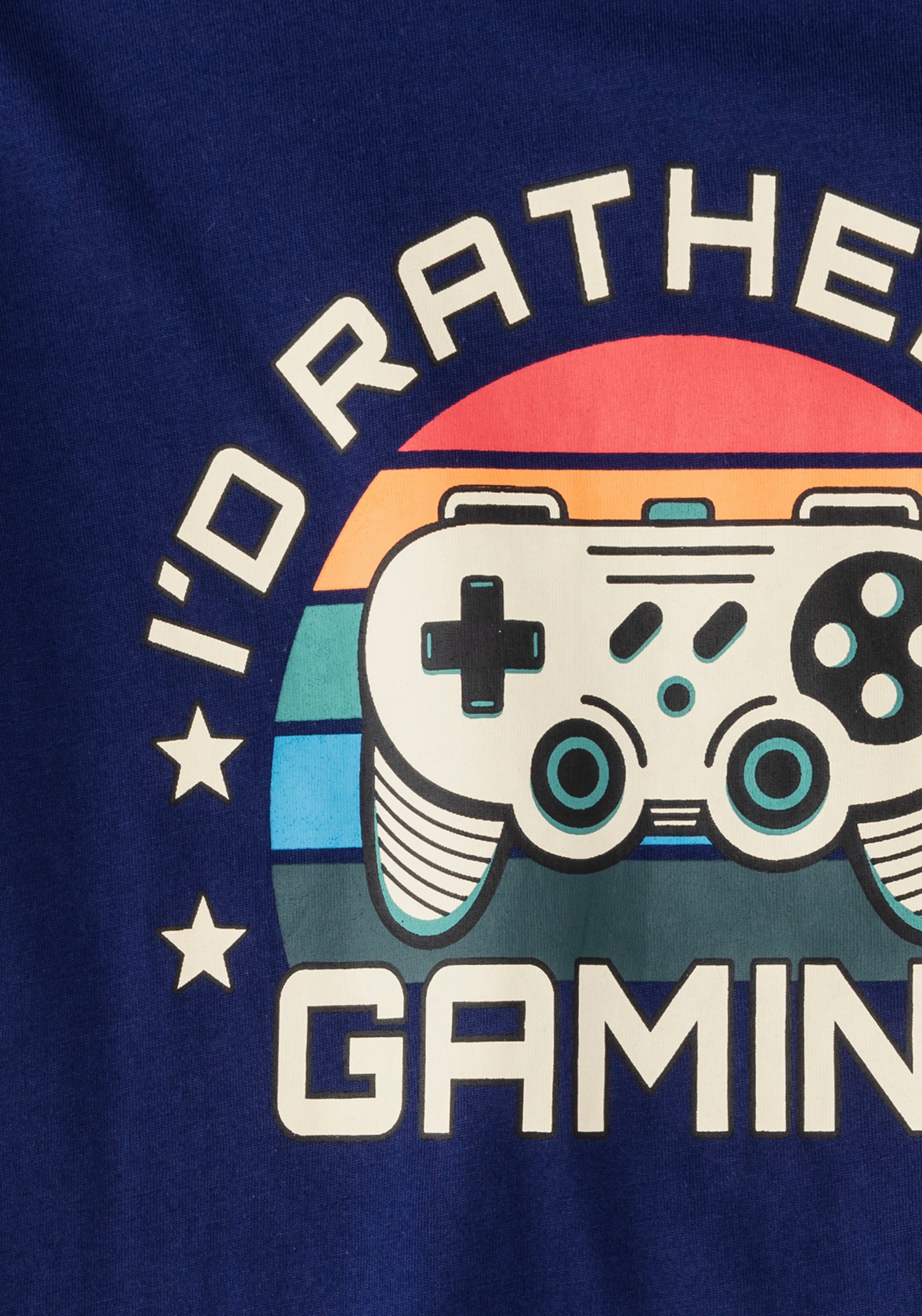 AUTHENTIC LE JOGGER Pyjama Packung, 1 Stück, 2 pièces Schlafanzug mit grossem Gaming - Print vorn