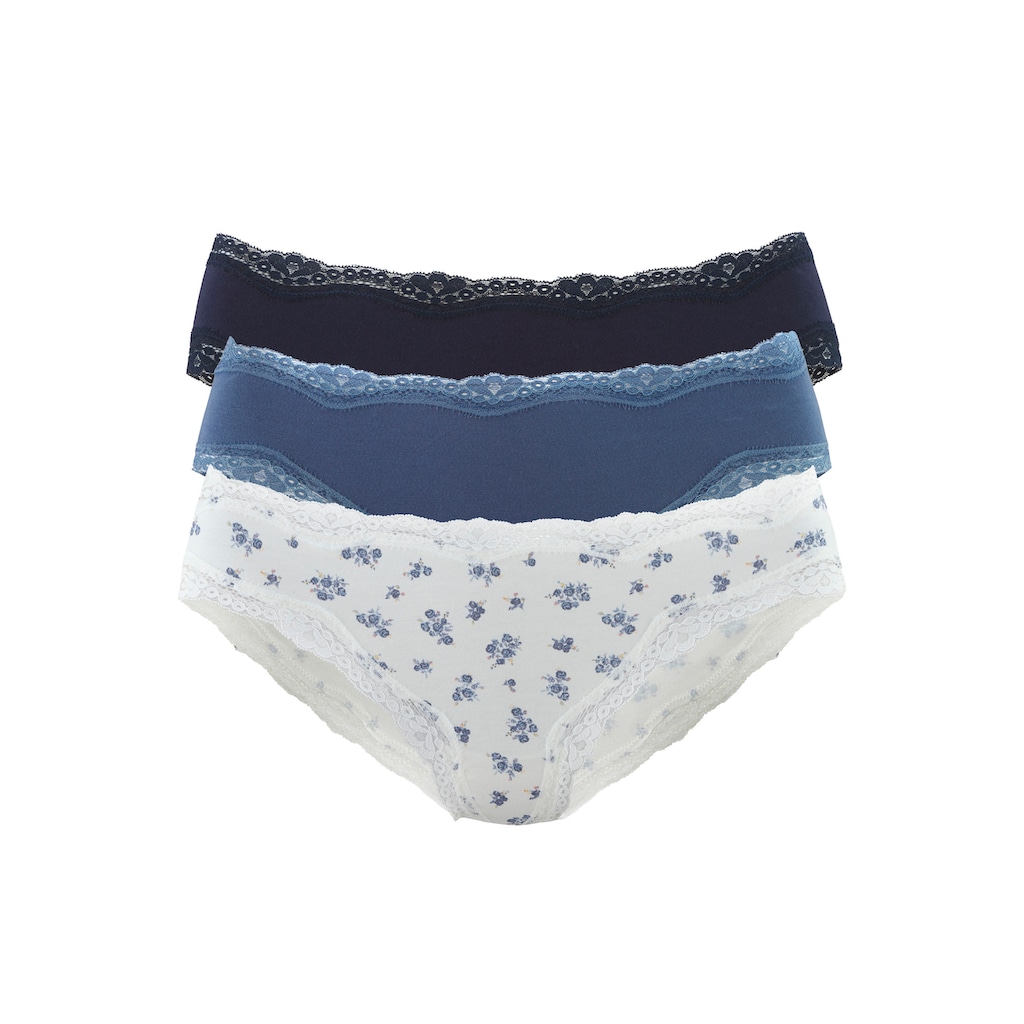 Vivance Jazz-Pants Slips, (3er-Pack), aus elastischer Baumwolle