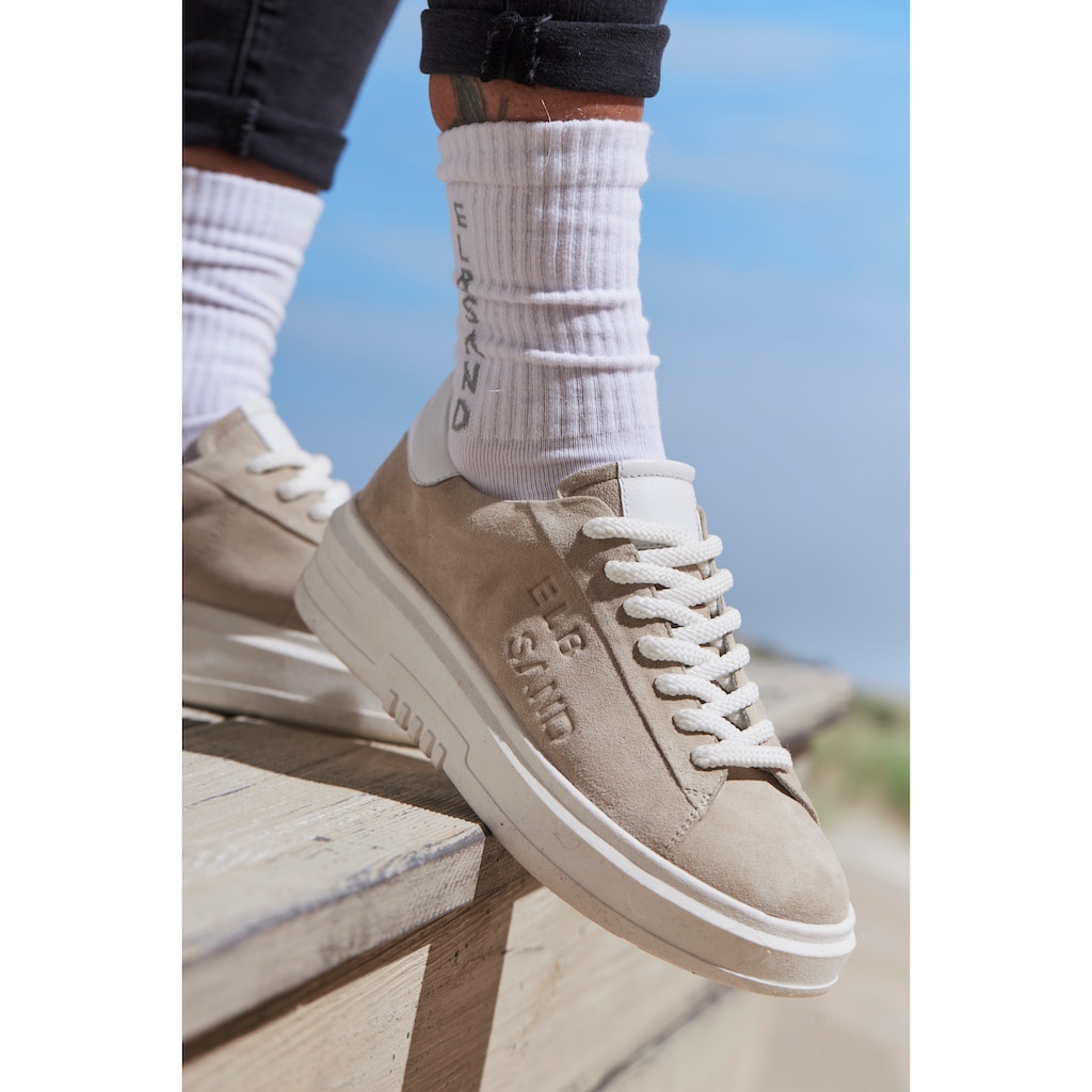 Elbsand Socken, (Packung, 3 Paar), mit eingestricktem Schriftzug