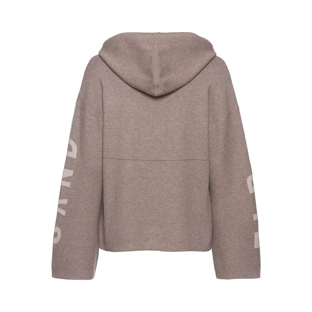 Elbsand Hoodie, Strickpullover mit eingestricktem Logo, Loungewear