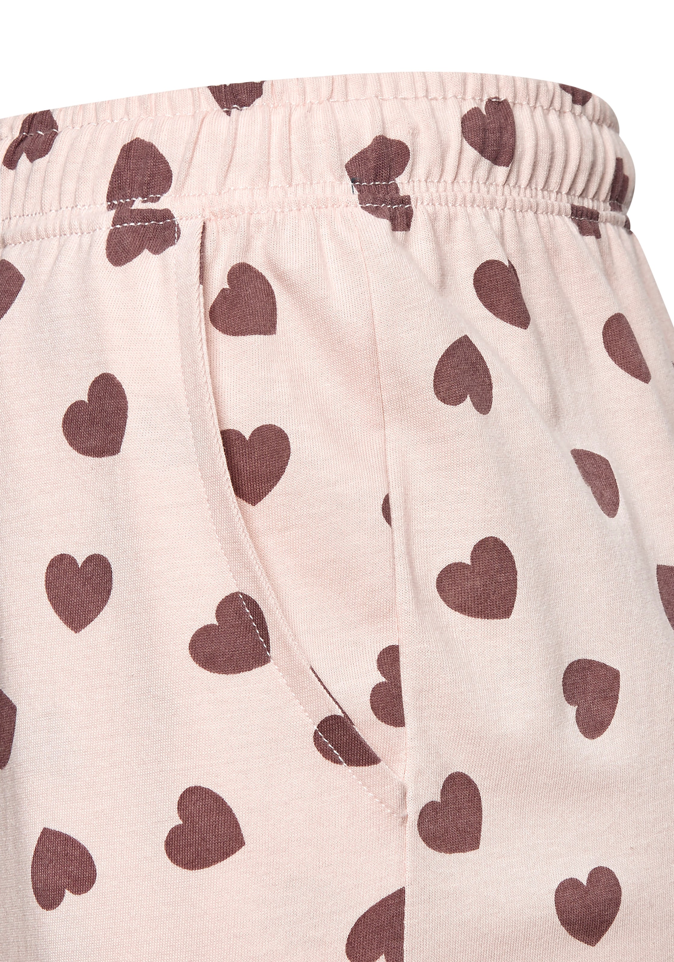 Vivance Dreams Pyjama Spar-Set, 4 Stk. tlg., mit süssem Herzmuster