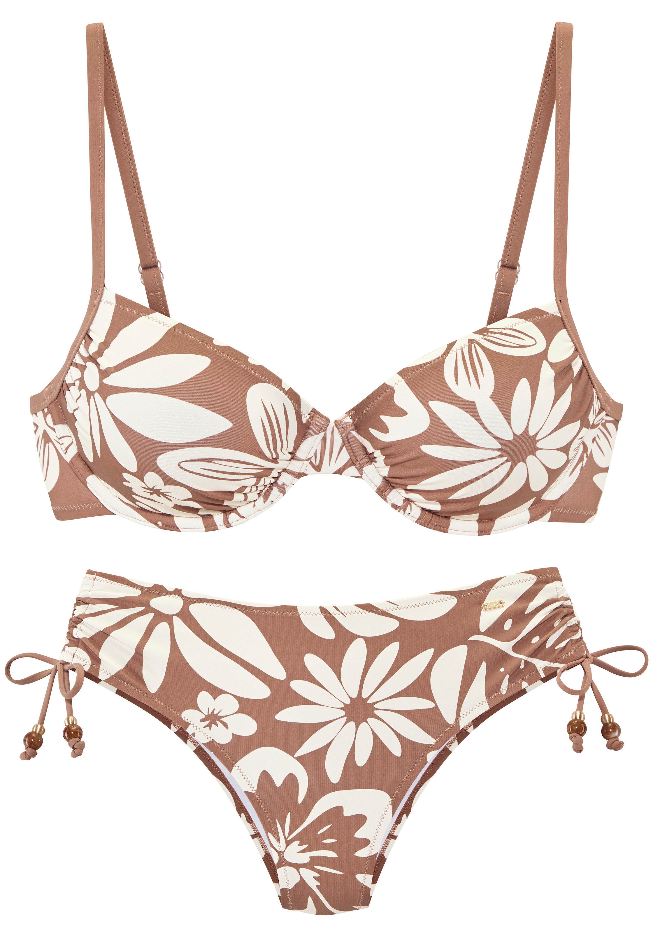 French Connection Bikini à armatures avec perles décoratives de couleur contrastante