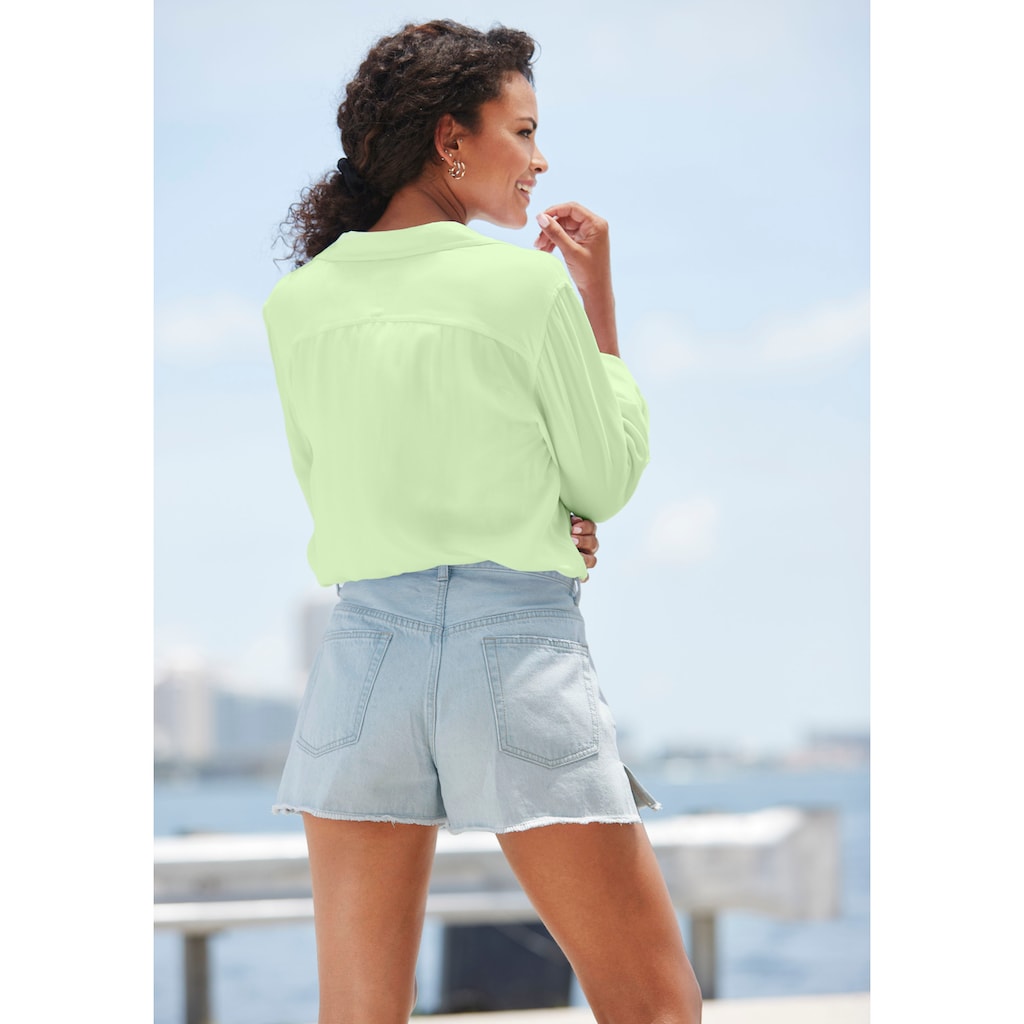 Vivance Hemdbluse, aus softer Lyocellqualität, luftige Damenbluse, casual-chic