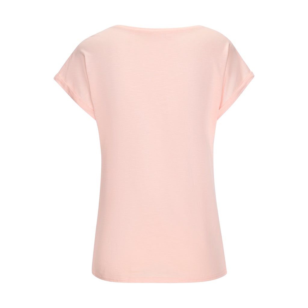 Beachtime T-Shirt »mit Frontdruck "Smile"«, aus weicher Baumwoll-Qualität