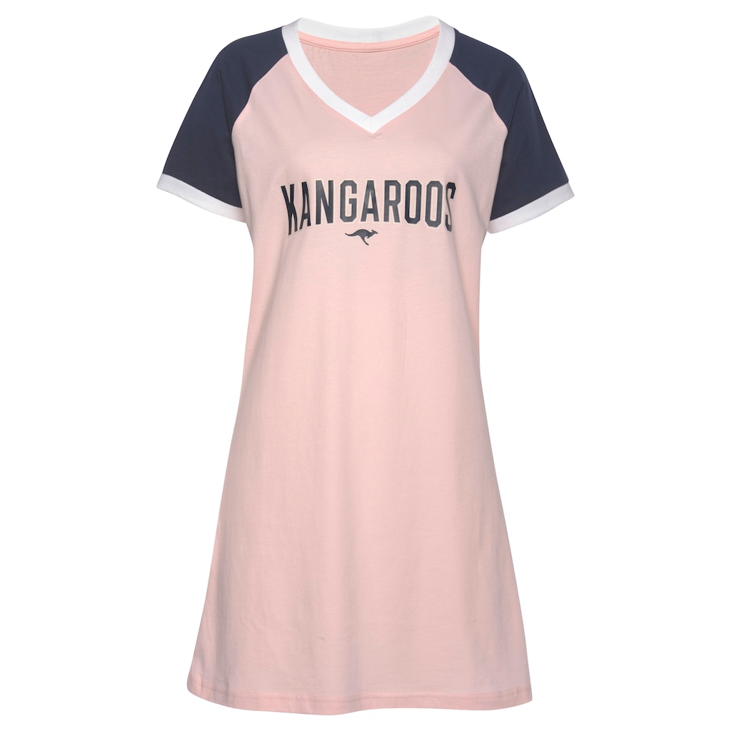KangaROOS Bigshirt, mit kontrastfarbenen Raglanärmeln