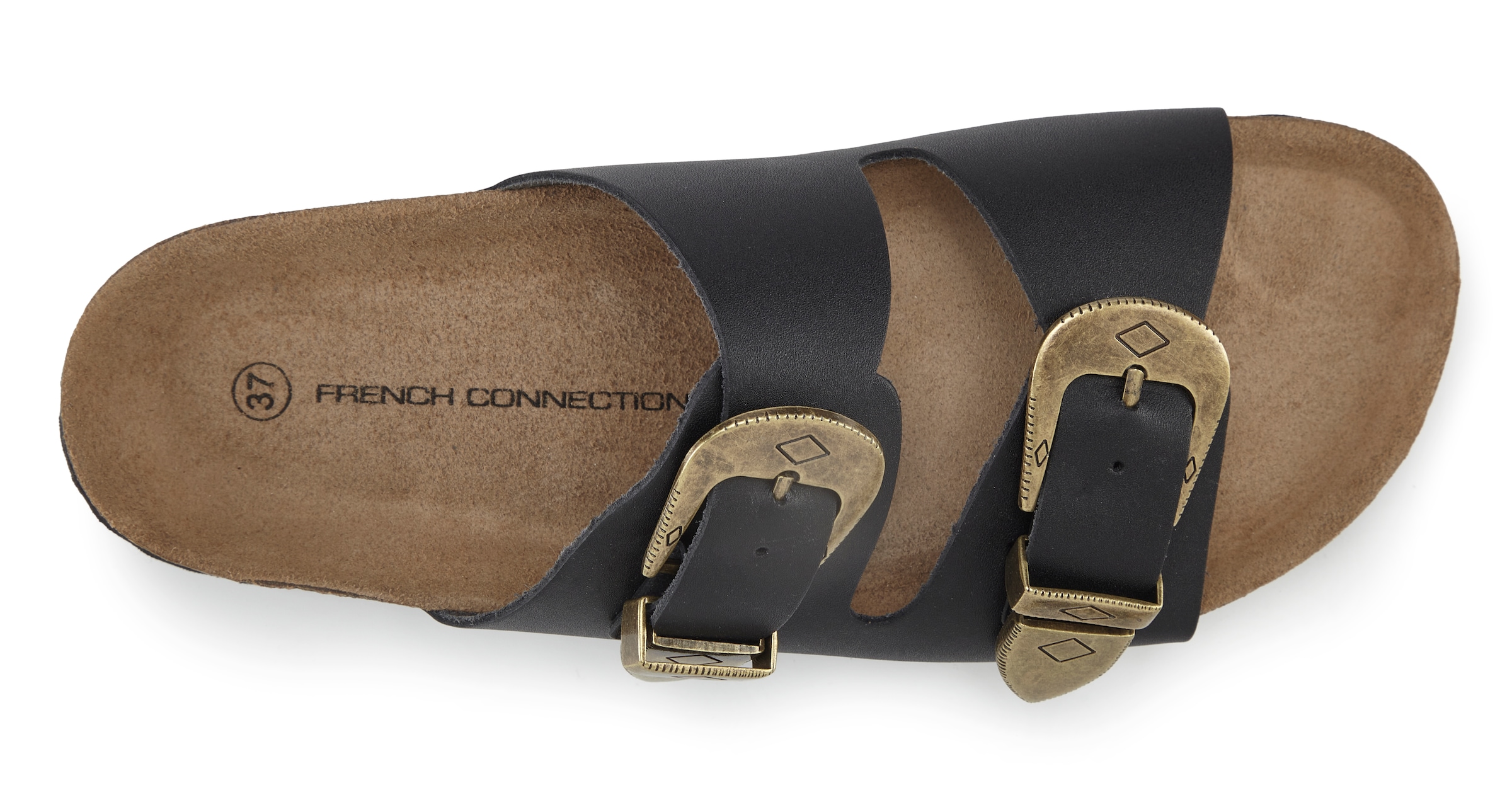 French Connection Pantolette »Mule, Sandale, offener Schuh, Sommerschuhe, Sandale, Lederpantolette«  NEU aus hochwertigem Leder mit weichem Korkfussbett