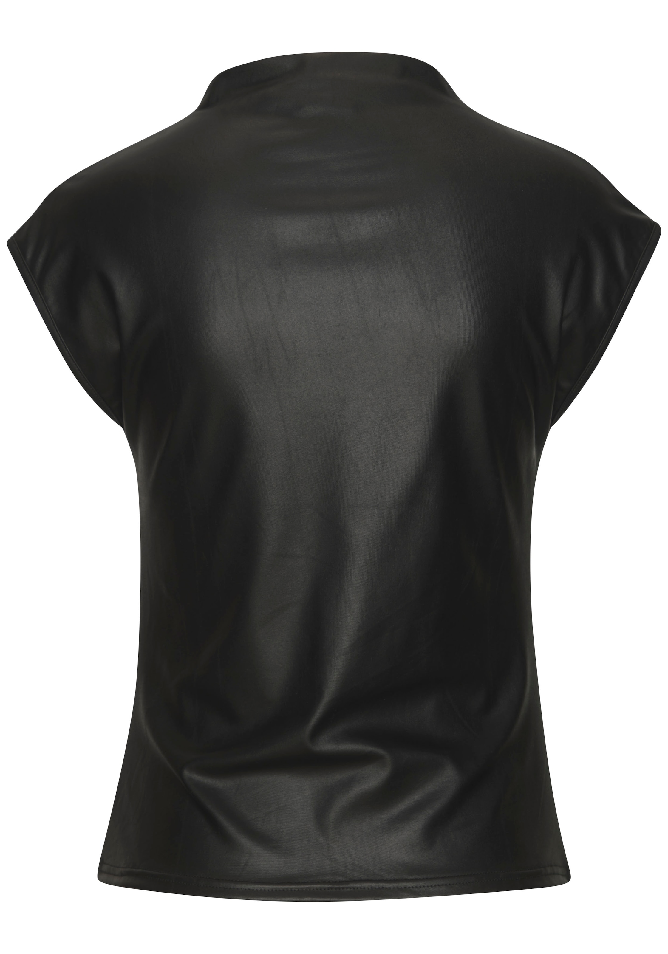 LASCANA Rundhalsshirt, aus Lederimitat, Partytop