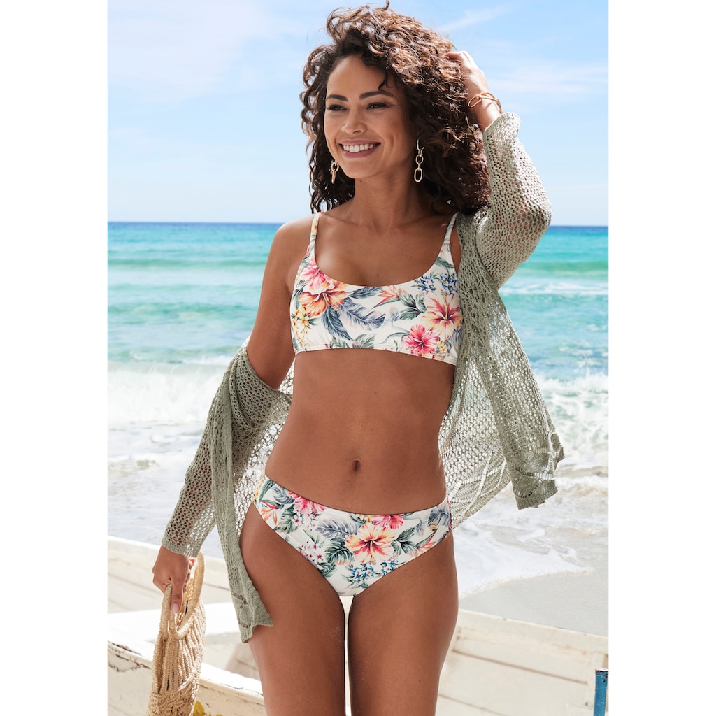 LASCANA Bikini-Hose »Salsa«, mit normalem Schnitt und tollem Blumenprint
