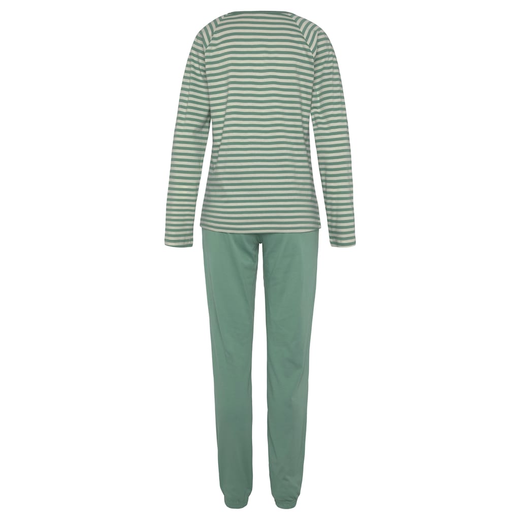Vivance Dreams Pyjama, mit garngefärbten Streifen