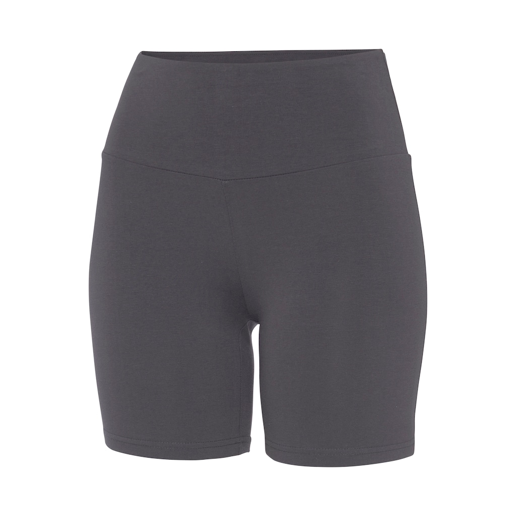 LASCANA Shorts, mit breitem Bündchen und Logodruck