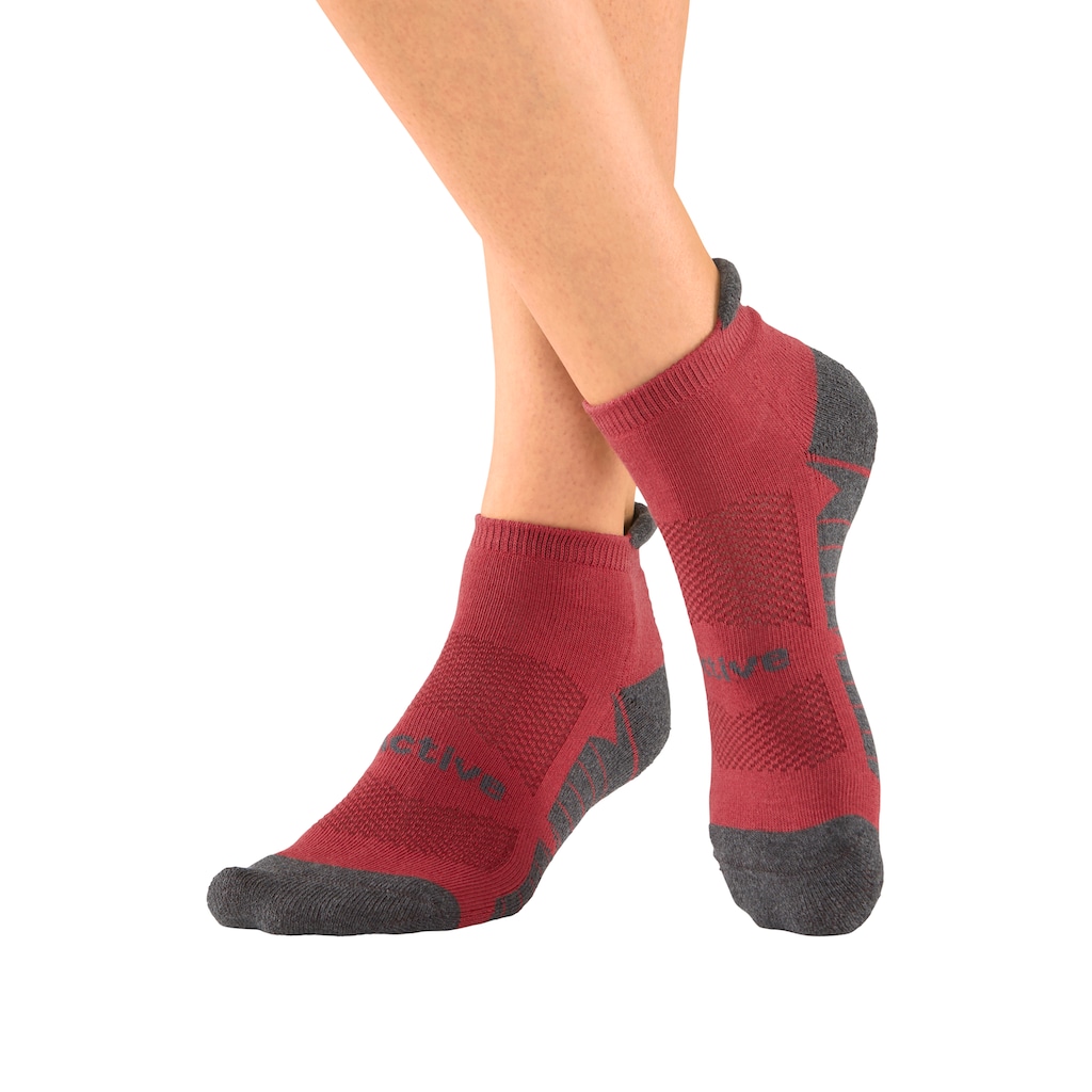 LASCANA ACTIVE Sneakersocken, (Packung, 6 Paar), mit weicher Frotteesohle