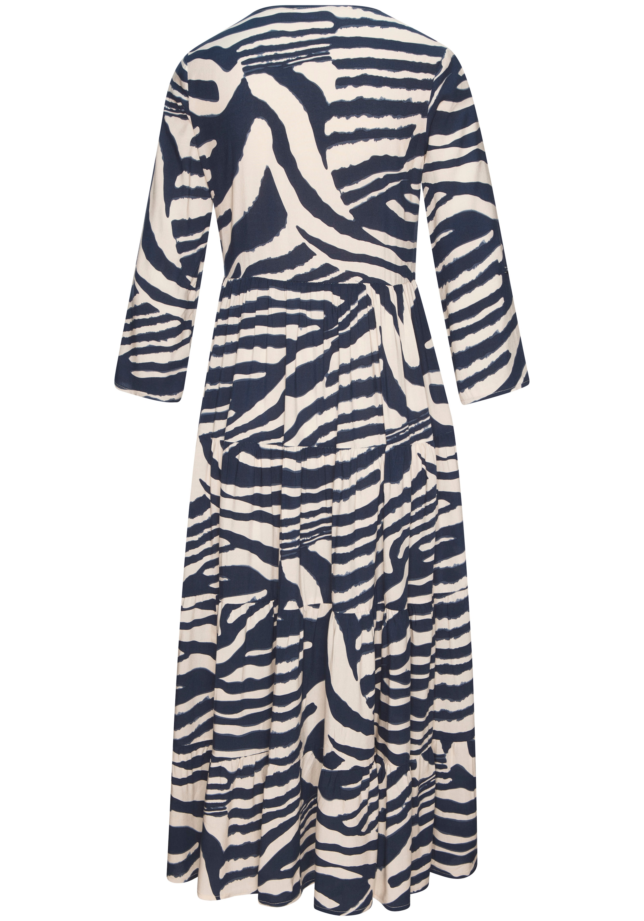 LASCANA Maxikleid mit Animalprint und Knopfleiste, Sommerkleid, Strandkleid