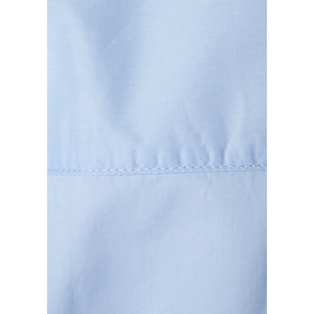LASCANA Hemdbluse, hinten länger geschnitten, Damenbluse aus Baumwolle, klassisch-elegant