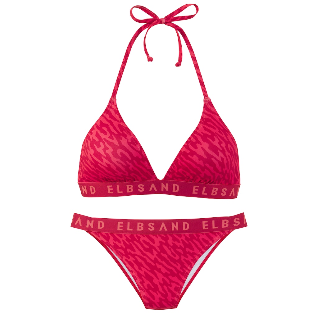 Elbsand Triangel-Bikini, mit Markenschriftzug