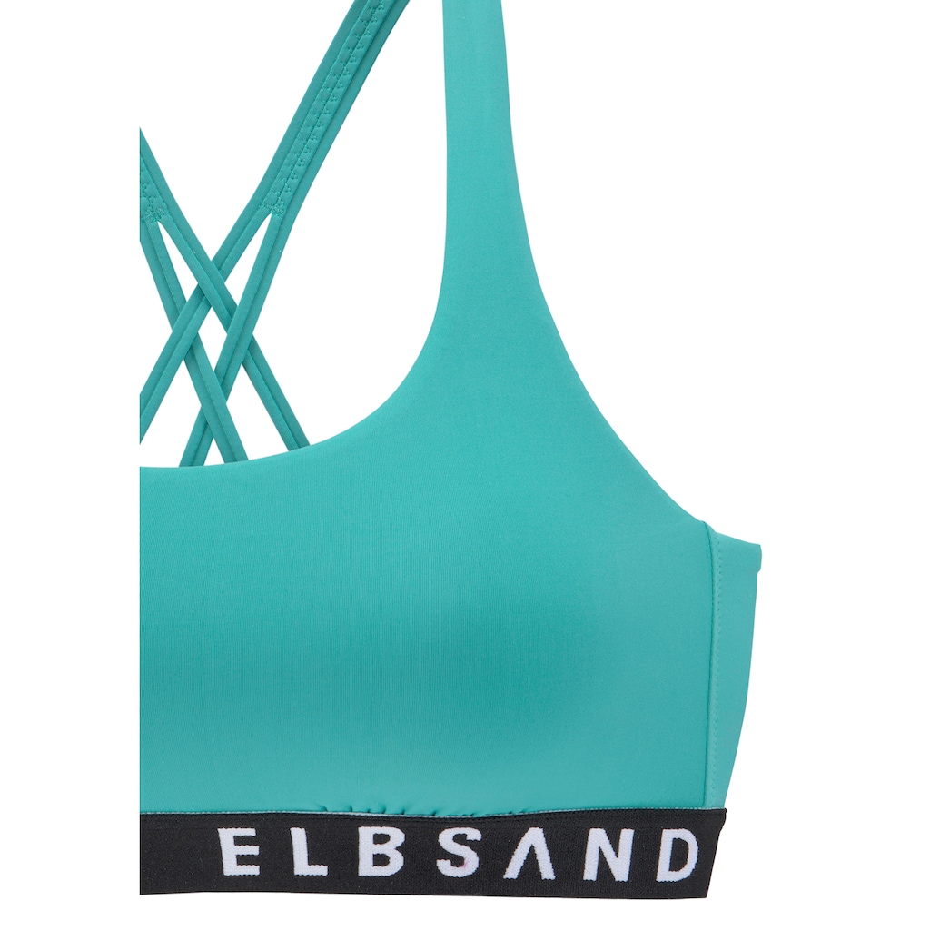 Elbsand Bustier-Bikini, mit Markenschriftzügen in Kontrastfarbe