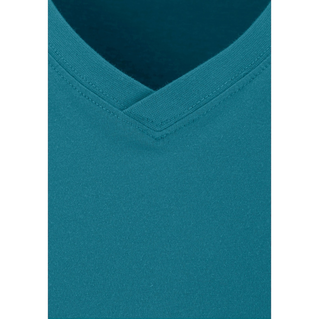 H.I.S T-Shirt, (Packung, 3 tlg.), mit V-Ausschnitt aus Baumwolle, Unterhemd, T-Shirt