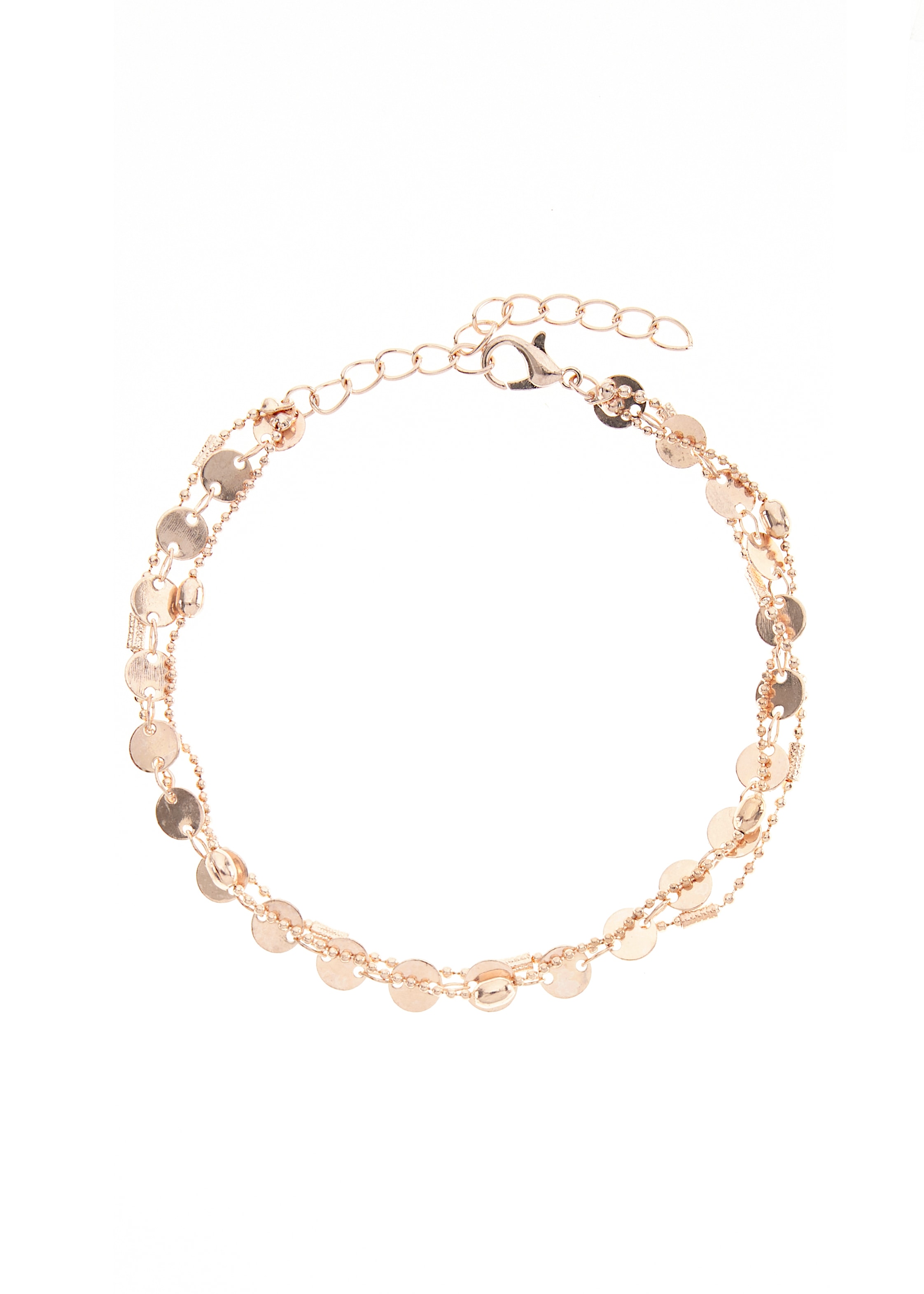 LASCANA Fusskette, mit kleinen Plättchen, Fusskettchen-Armband, Fussketten Set