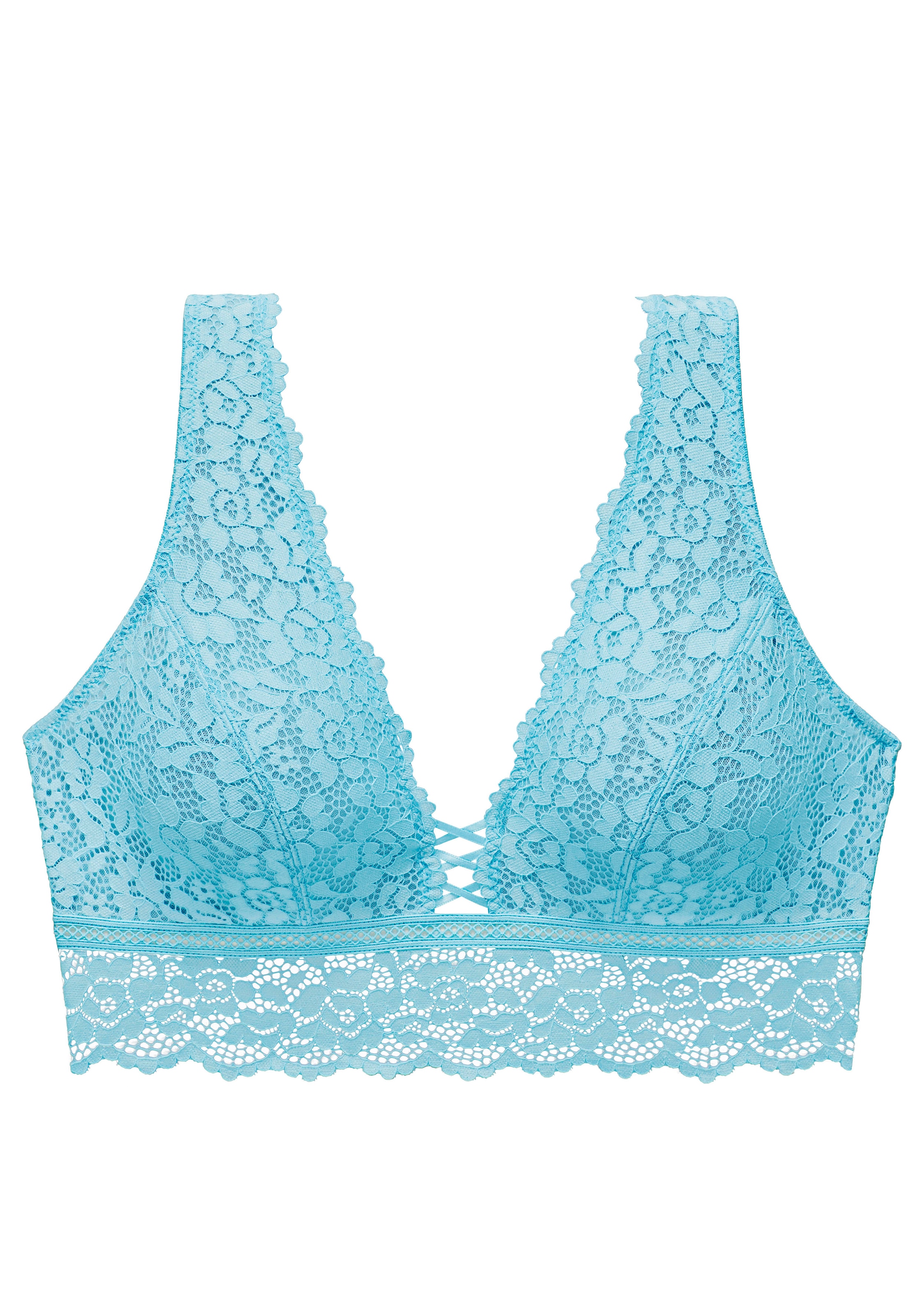 Vivance Bralette, ohne Bügel, rundherum aus floraler Spitze, Dessous