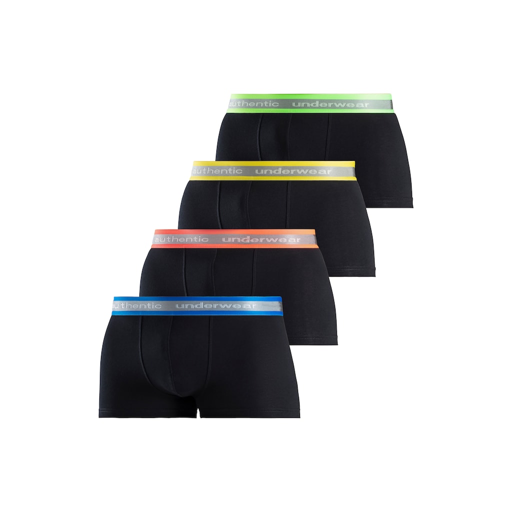 AUTHENTIC LE JOGGER Boxer »Boxershorts für Herren«, (Packung, 4 St., 4er-Pack), angenehm weiches Neon-Bündchen