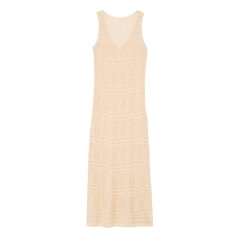 s.Oliver Strickkleid, in Maxilänge, leicht transparentes Strandkleid