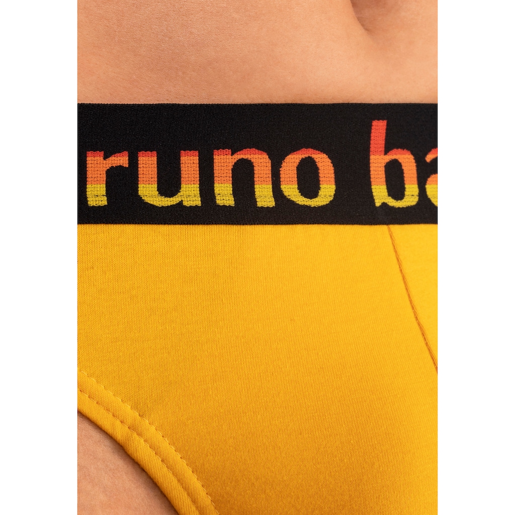 Bruno Banani String, (Packung, 5 St.), mit Streifen Logo Webbund