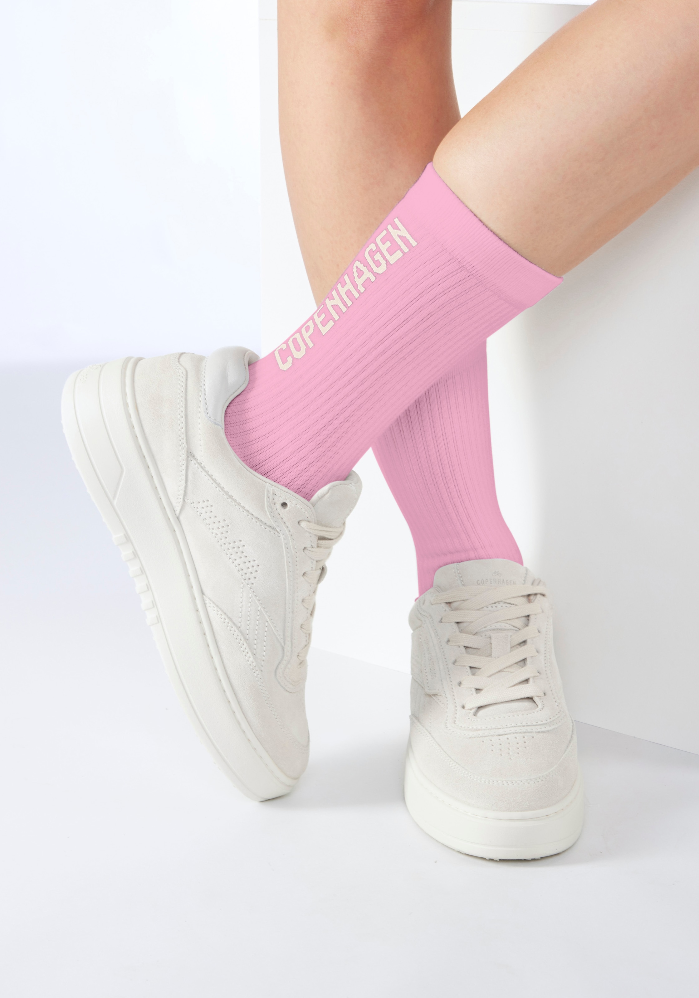 Copenhagen Studios Tennissocken, (Packung, 3 Paar), mit grossem Schriftzug