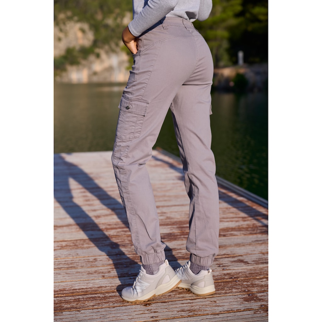 Vivance active Trekkinghose »Cargo Jeans Optik«, Baumwollmix mit Cargo Taschen