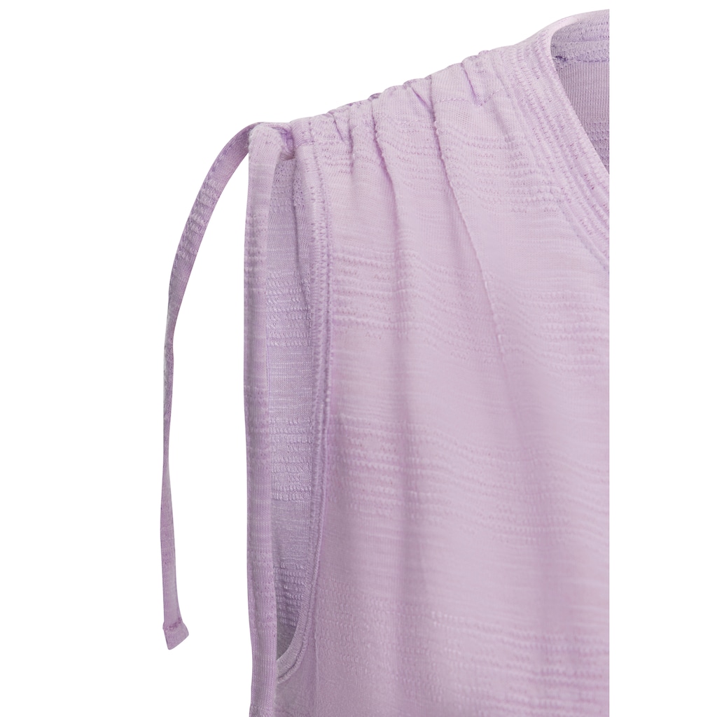 Vivance Tanktop »mit verstellbarer Raffung an der Schulter«, (2er-Pack), aus pflegeleichter Qualität mit Baumwolle