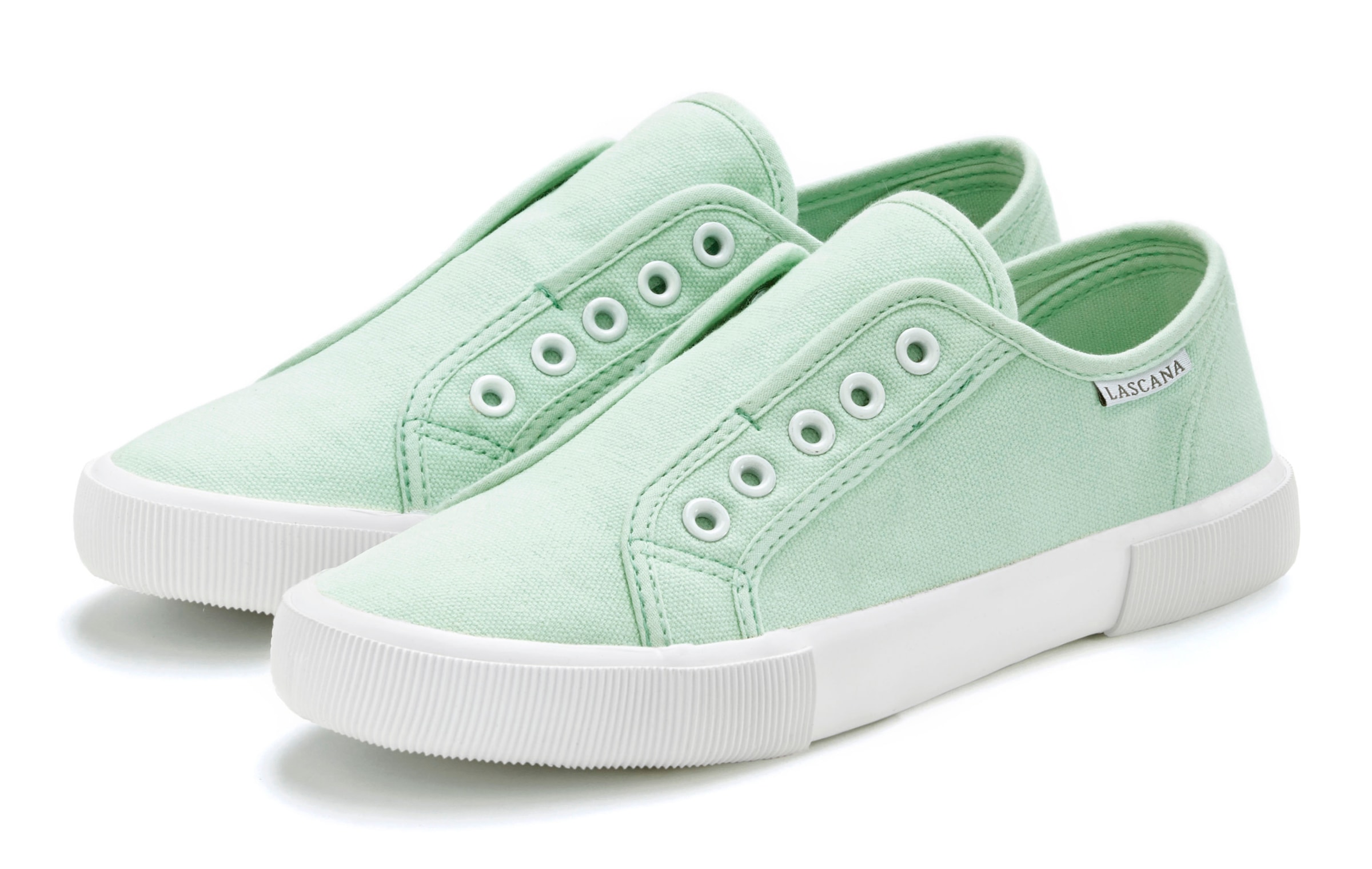 LASCANA Sneaker, Slipper, Halbschuh, Slip-On-Sneaker bequem zum Reinschlüpfen, Slip-Ons