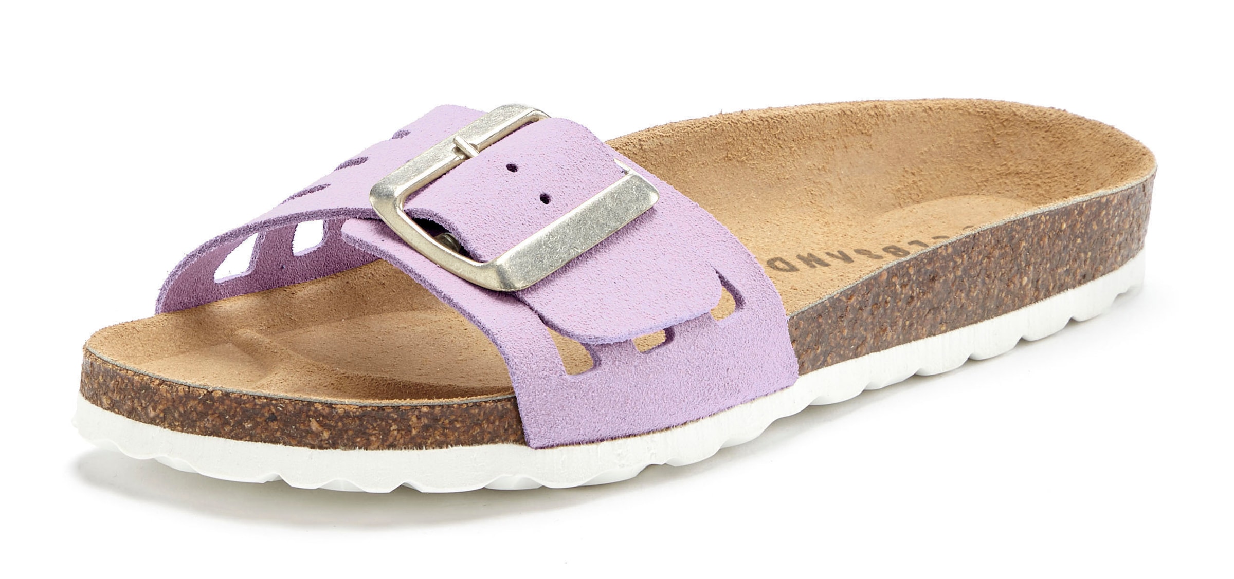 Elbsand Pantolette »Sandale«, Mule, offener Schuh aus Leder mit weichem Komfortkorkfussbett