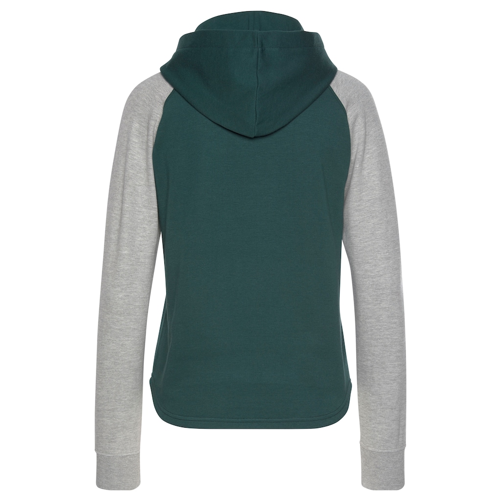 Bench. Loungewear Kapuzensweatshirt, mit farblich abgesetzten Ärmeln und Logodruck, Loungeanzug, Hoodie