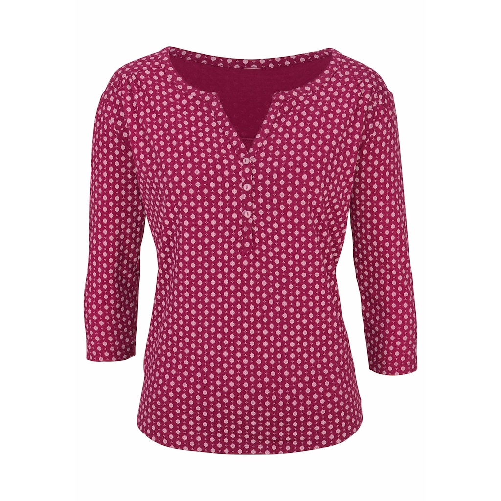 LASCANA Blusenshirt »mit Knopfleiste«, aus pflegeleichter Qualität mit Viskose
