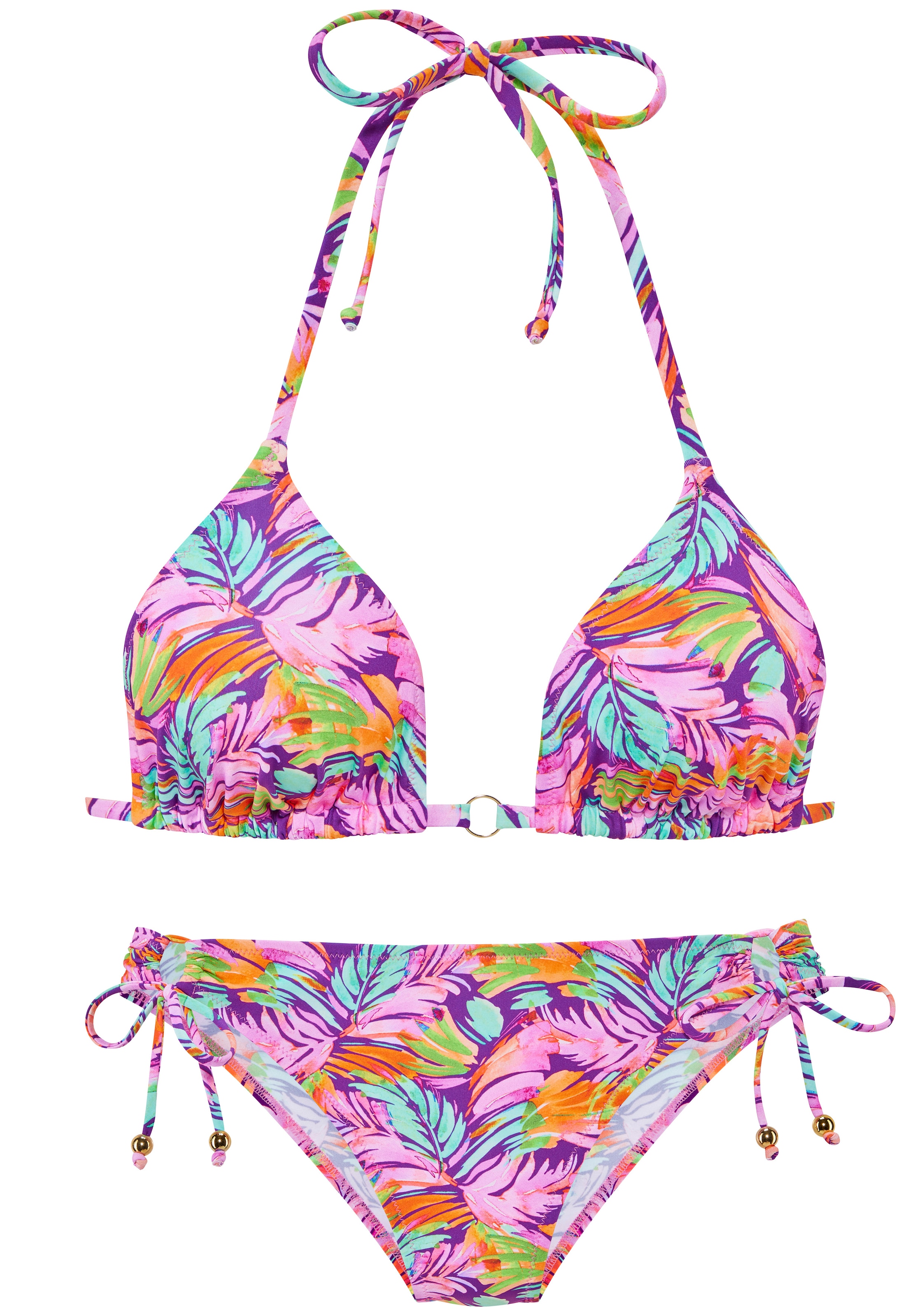 Vivance Triangel-Bikini mit farbenfrohem Blätterdruck