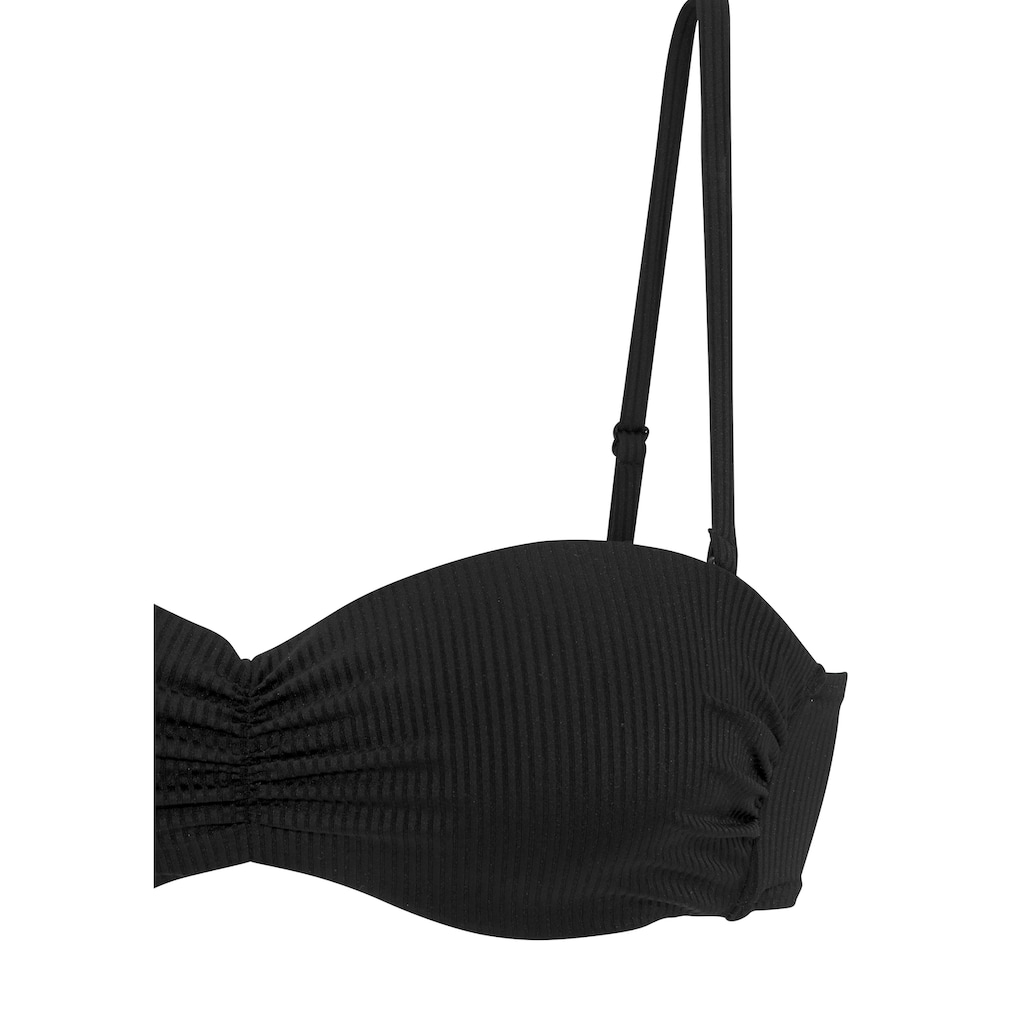 Venice Beach Bandeau-Bikini-Top »Lucky«, aus gerippter Strukturware