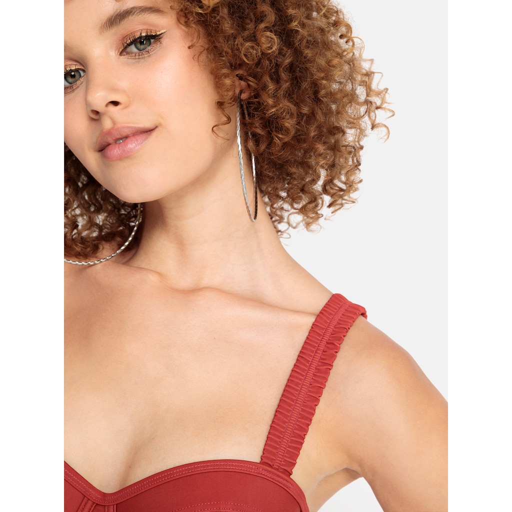 LSCN by LASCANA Bügel-Bikini-Top »Gina«, mit gerafften Trägern