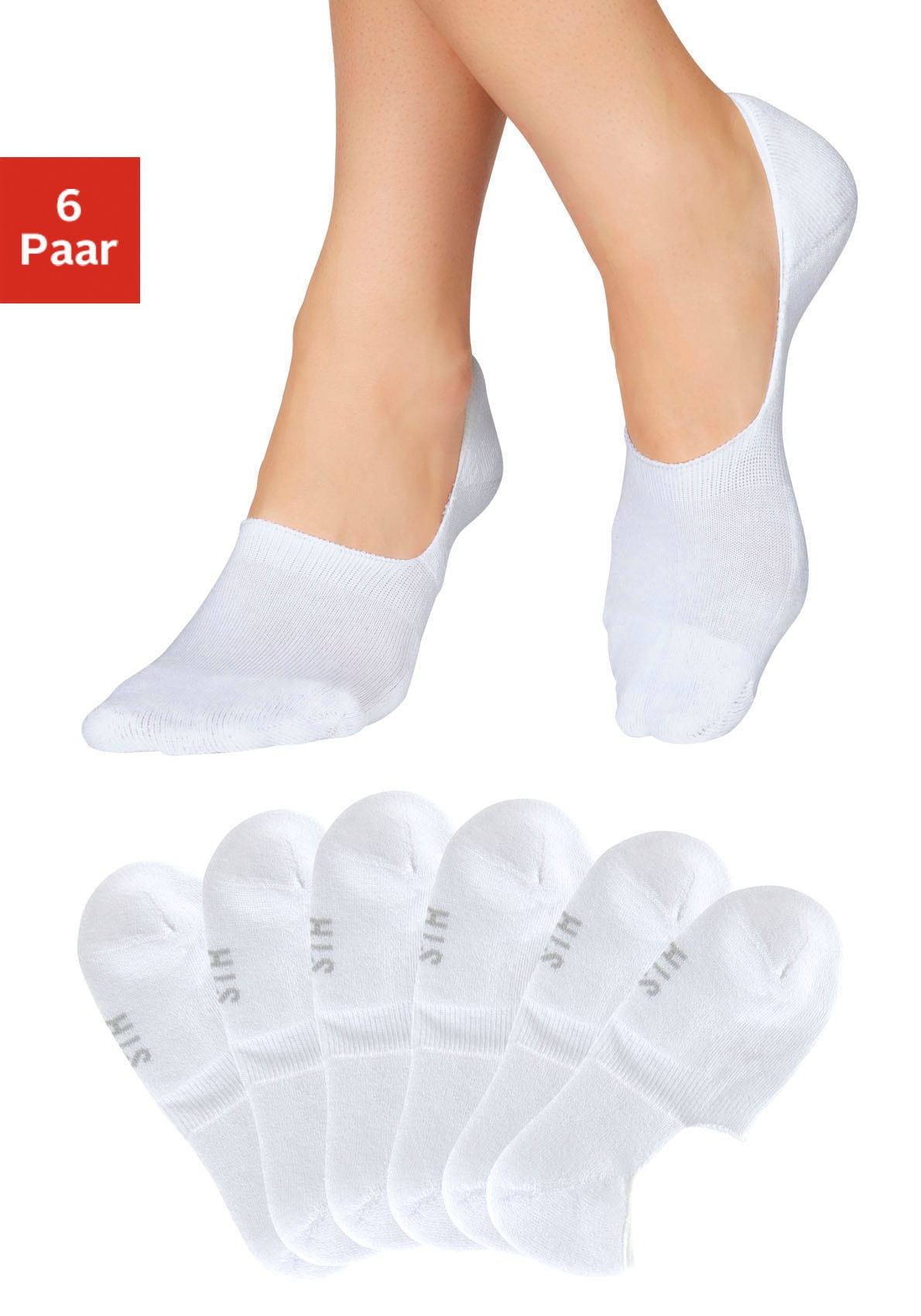 H.I.S Füsslinge Packung, 6 Paar tlg. mit softem Frottee