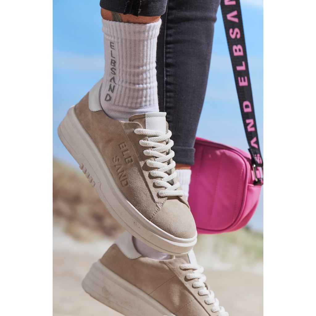 Elbsand Socken, (Packung, 3 Paar), mit eingestricktem Schriftzug