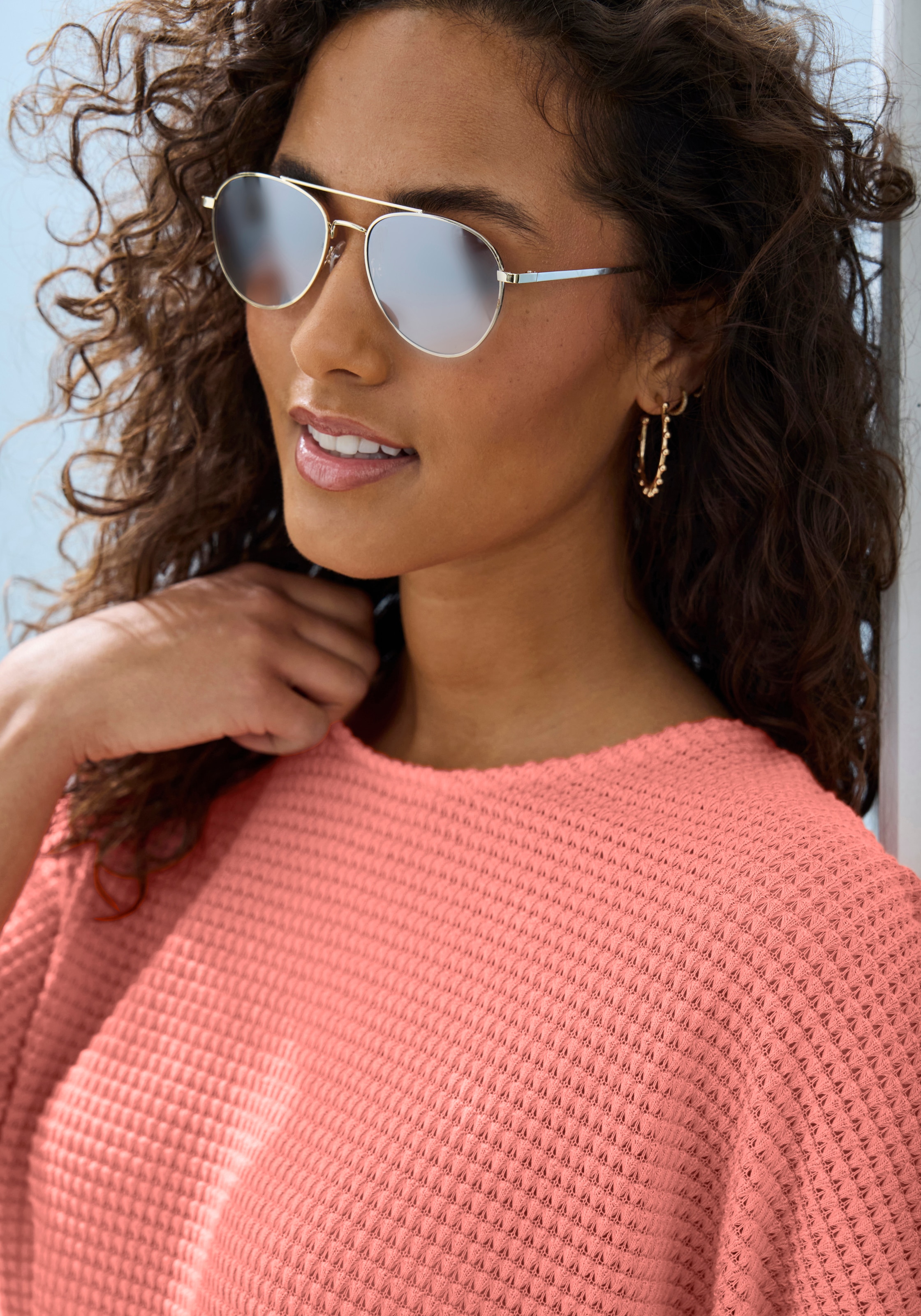 Vivance 3/4-Arm-Shirt »aus bügelfreiem Waffelstrick« aus bügelfreier Strickqualität