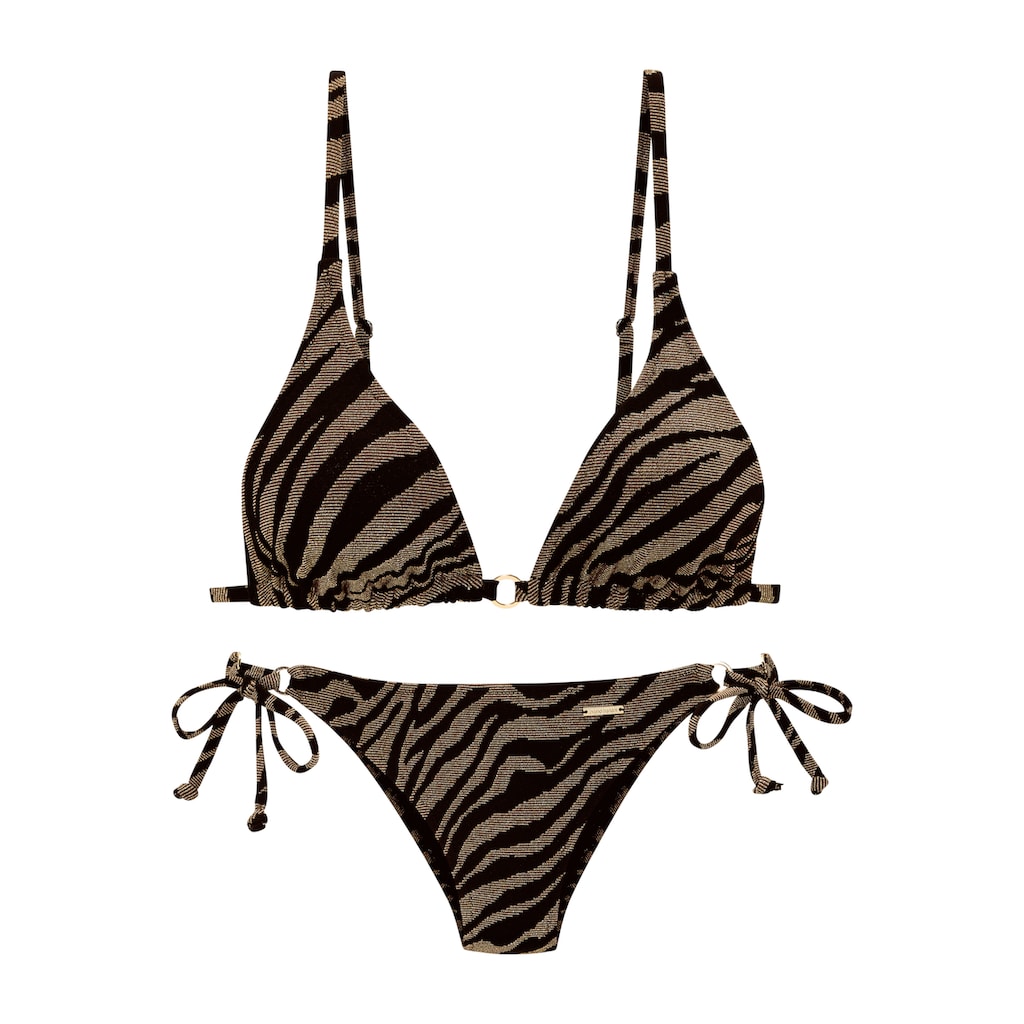 Bruno Banani Triangel-Bikini, in zweifarbiger Animal-Optik
