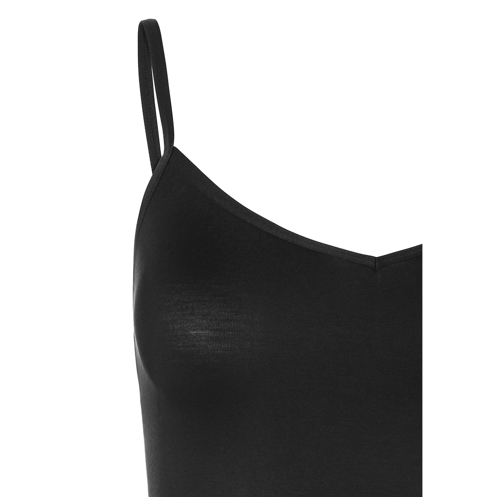LASCANA Unterhemd, (Packung, 2 St., 2er-Pack), Spaghettiträger-Top, Unterziehshirt